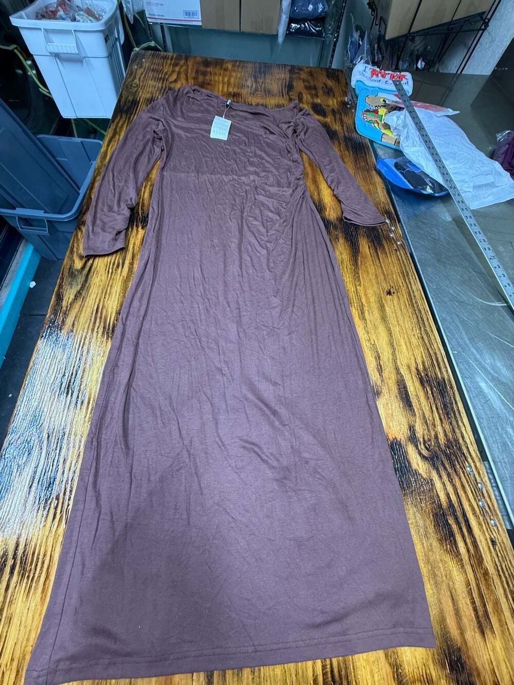 BTFBM Long Sleeve Maxi Dress Size XXL Brown